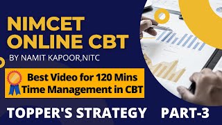 NIMCET Section wise 120 minutes Time Management for NIMCET with Topper's Strategy Part-3