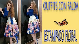 OUTFITS I FALDAS CON ESTAMPADOS FLORALES Y FRUTALES 🌸🌹🍋