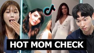 Korean Men and Women Reacts To TikTok ‘Hot Mom Check’ | DIMPLE