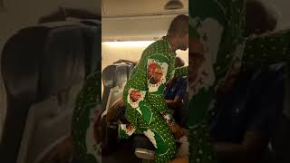 Labour party presidential candidate Mr Peter obi addressing his members inside his private jet