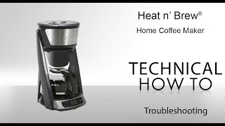 Heat and Brew | Troubleshooting | Not Heating - H2O Error