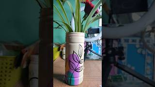 Best out of waste plastic bottle vase | newspaper flower vase #shorts #diy