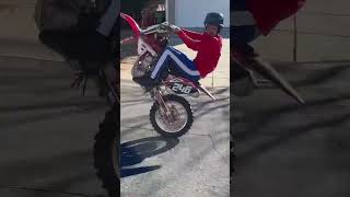 Devo first ride on the 2023 crf150rb 😈🔥