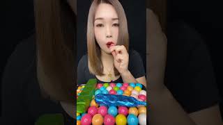 Asmr candy unboxing and eating mukbang #shorts