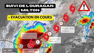 😱🌀SUIVI DE L'OURAGAN MILTON EN CATÉGORIE 5 :🚨ÉVACUATION EN COURS SUR LA FLORIDE !