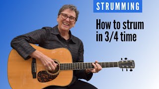 Learn how to strum a guitar in 3/4 time | Beginner guitar lesson