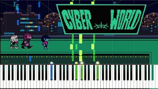 A CYBER'S WORLD? - Deltarune Chapter 2 (Synthesia Piano Tutorial)