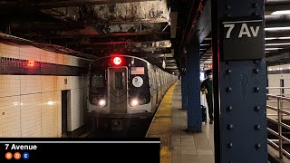 IND 6th Avenue Line| (B)(C)(D)(E) Train Action @ 7th Avenue-53rd St