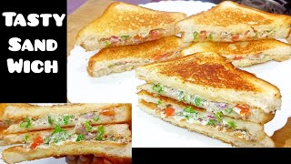 Dahi Sandwich Recipe  | Hung Curd Veg Cheese Sandwich Recipe |