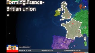 Roblox Rise Of Nations Forming  France-Britain Union.