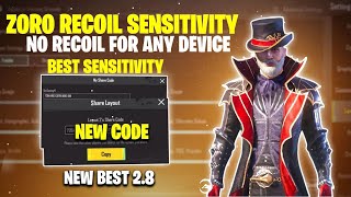 NEW UPDATE 2.8.0 🔥 BEST SENSITIVITY CODE + CONTROL SETTINGS PUBG MOBILE/BGMI | BEST 4 FINGER IPHONE