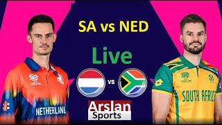 LIVE ICC T20 WORLD CUP 2024 SOUTH AFRICA vs NETHERLANDS MATCH 16 LIVE COMMENTARY | NED 1st INNINGS