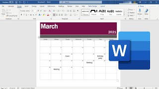 Creating a Calendar in Microsoft Word