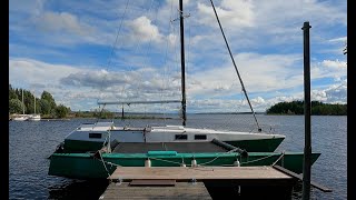 Pinta 33 trimaran,Trimaran Pinta refit (Episode 3) fibre glassing the floor with carbon fibre