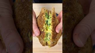 Cheesy sandwich with broccoli