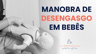 Como fazer a manobra de DESENGASGO em crianças menores de 1 ANO (vídeo prático)