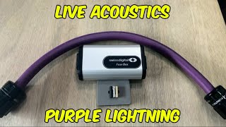 Live Acoustics Purple Lightning Pigtail Power Cord Cable With Swiss Digital Fuse Box Sound Quality