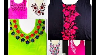 Designer Kurtis / Suits Neck Designs Part-2 | Easy Hand Painting Designs for Suits / Kurtis