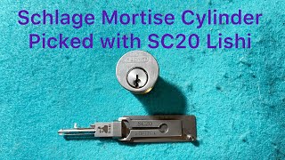 #347 Schlage Mortise Cylinder vs Lishi SC20