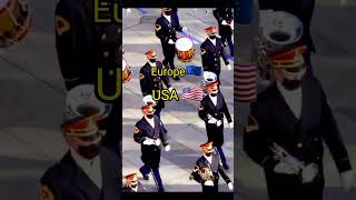 TOP 3 COUNTRIES MILITARY MARCH🌏🤺 (EUROPE VS ASIA) #shorts