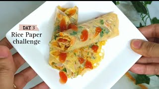 Rice Paper Egg Roll | Day 3 of Rice Paper Challenge | Easy Rice Paper Recipes