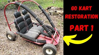 Will it RUN & DRIVE?! 2 Seater Go Kart Restoration Part 1