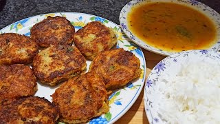 Hyderabadi combo dish tasty khatti daal aur Aloo Kheema cutlet/cutlis recipe