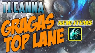 T1 Canna Plays Gragas Top vs Jayce Challenger Gameplay New Items Season 11 Night Harvester