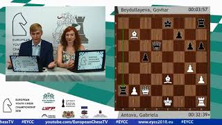 Antova Gabriela - Beydullayeva Govhar (EYCC 2018 - Riga ) 4 round