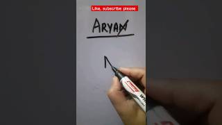 Aryan namelogo #logo #ytshorts #name #shortsviral #shortfeed #art #viralshort #shorts