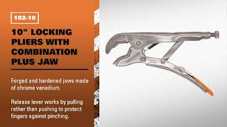 LANG 102-10 - 10-Inch Locking Pliers with Combination Plus Jaw