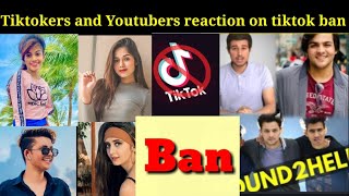 Tiktoker and YouTuber reaction on tiktok ban| tiktokviral videos,YouTube videos,youtubers reaction,