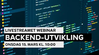 LIVESTREAM: Backend-utvikling på Noroff