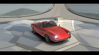 Fiat 850 Spider 1965 3D Model Review | SCORPYAZILIMMARKET.COM - 3D MODEL SHOP