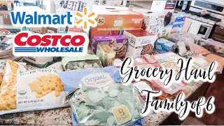 COSTCO AND WALMART GROCERY HAUL I MEAL IDEAS I FAMILY OF 6 I Samantha Greenwalt