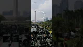 latihan HUT TNI ke 79 di Monas Jakarta Pusat