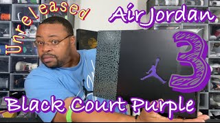 #earlylook #unboxing #courtpurple Unbelievable Cop!! These are CRAZY!! AJ3 'Black' Court Purple