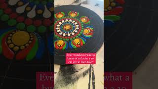 Making of this colourful Mandala