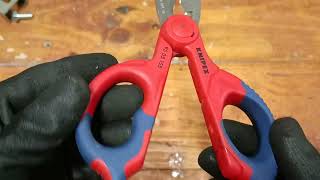 Tijeras de electricista Knipex después de dos años y un cortocircuito.