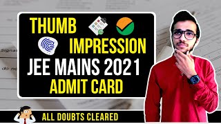 Thumb impression for JEE Mains admit card | Must Watch before giving JEE MAINS | #shorts #jee #iit