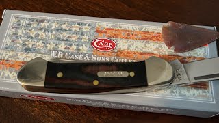 CASE “Baby Butterbean” in red micarta overview. Flea market find. Gentlemen’s carry option. #edc