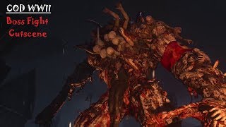 Call of Duty WW2 Zombies - FULL ENDING CUTSCENE  BOSS FIGHT