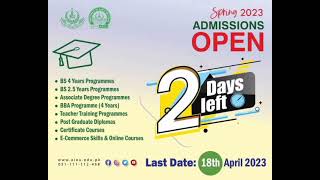 Aiou Spring 2023 Admission open//BA,BS ,BBA n Certificate courses#aiouupdates#shorts #ytshorts