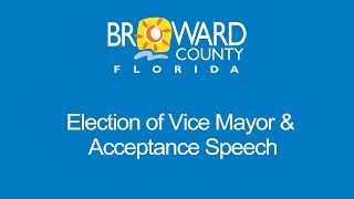 Election of Vice Mayor and Acceptance Speech