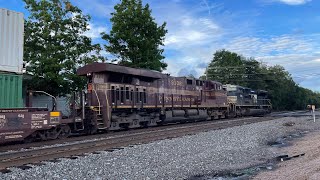 NS Heritage Unit 8102 ”Pennsylvania Railroad” Trailing as a Rear DPU on NS 27A!