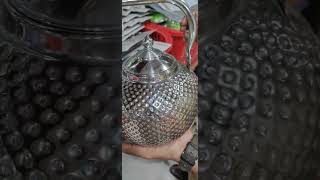 Hammered kettle imported at hakimi steel wholesale crockery market