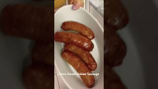 Costco sweet Italian Sausage in Breville oven