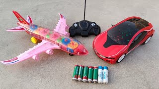 Redio control Gear Plane unboxing and Remote Control rc racing car unboxing and testing