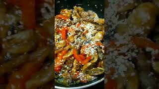 pack my African Lunch with me 🍱|| beef stir fry #food #subscribe  #shorts