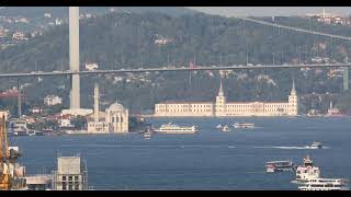 4K - Bosphorus, istanbul, Turkey - August 2021 / 400mm Lens